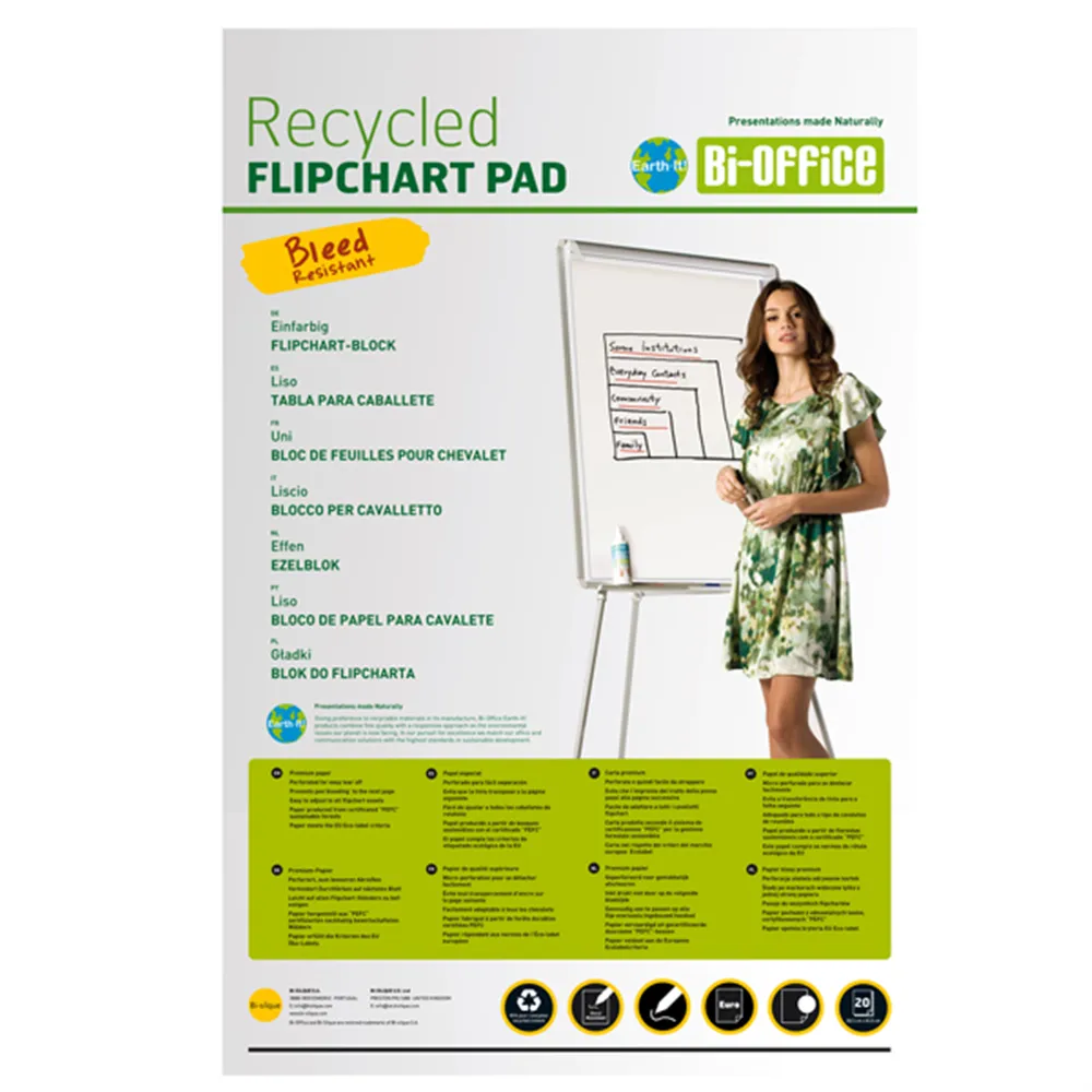Blocco per Lavagna Earth-It Bi-Office - 65x98 cm - 50 Fogli - FL0325002 (Bianco) Blocco per Lavagna Earth-It Bi-Office - 65x98 cm - 50 Fogli - FL0325002 (Bianco)
