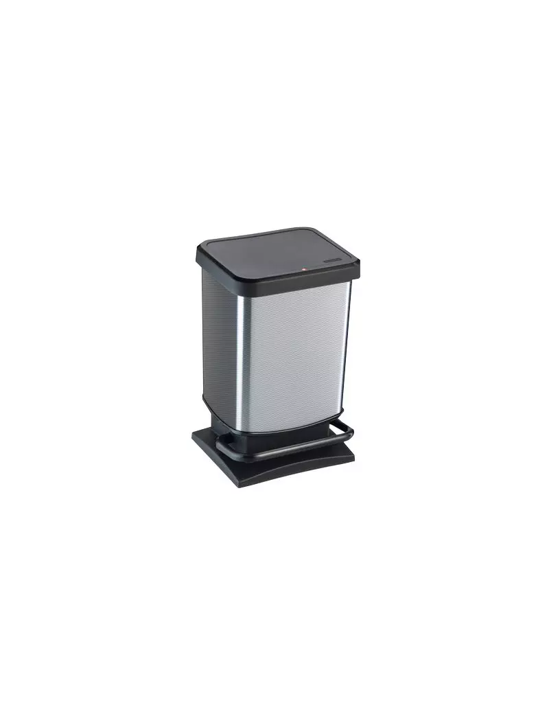 Pattumiera Rettangolare Rotho Silver 7610859118066 Pattumiera Rettangolare Rotho Silver 7610859118066