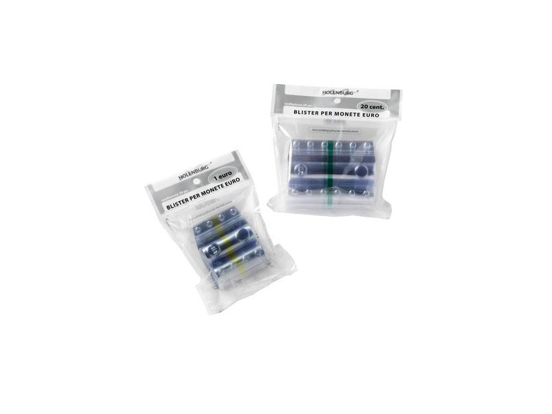 Blister in Plastica per Monete Holenburg - 1 Centesimo - 50 Monete (Trasparente Conf. 20)