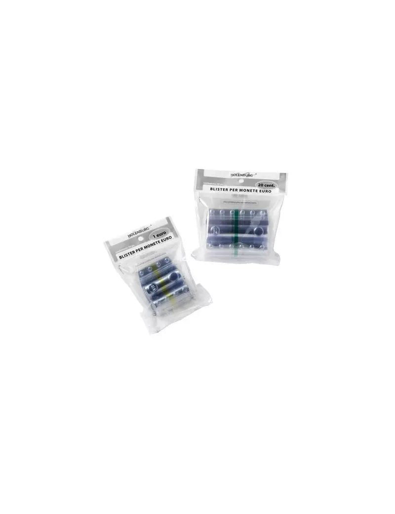 Blister in Plastica per Monete Holenburg - 1 Centesimo - 50 Monete (Trasparente Conf. 20)