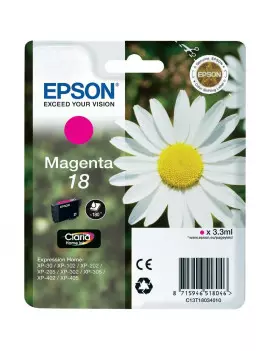 Cartuccia Originale Epson T180340 18 (Magenta 180 pagine)