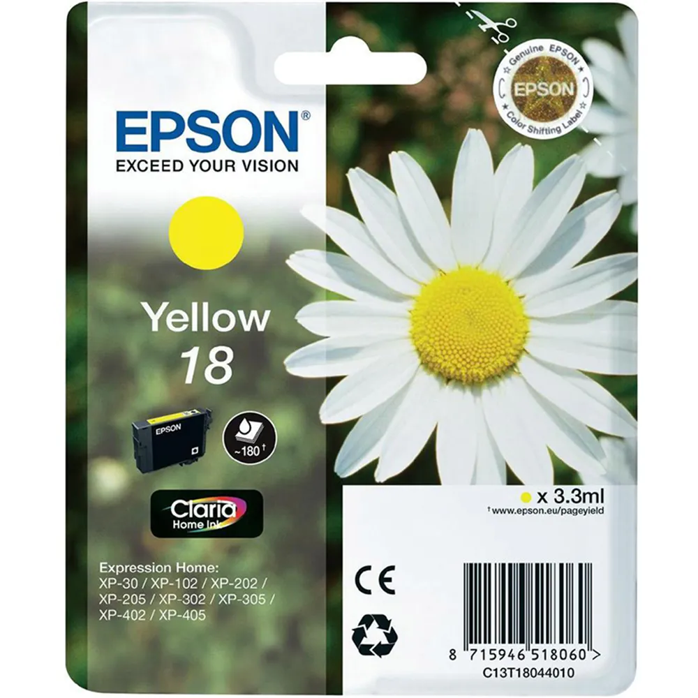Cartuccia Originale Epson T180440 18 (Giallo 180 pagine)