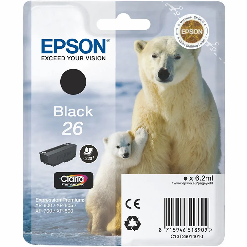 Cartuccia Originale Epson T260140 (Nero 220 pagine)