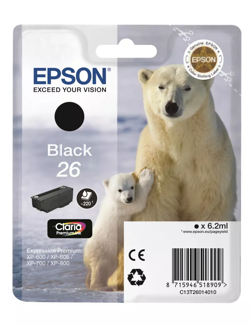 Cartuccia Originale Epson T260140 (Nero 220 pagine)