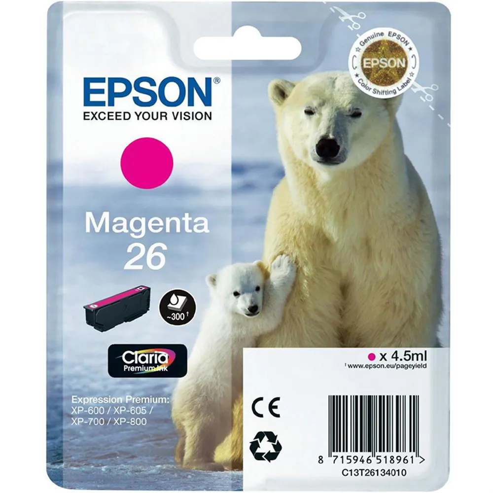 Cartuccia Originale Epson T261340 (Magenta 300 pagine)