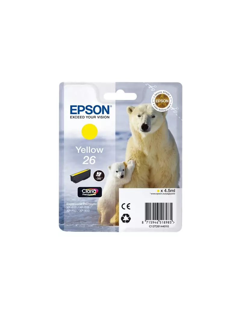 Cartuccia Originale Epson T261440 (Giallo 300 pagine)