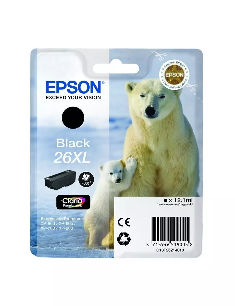 Cartuccia Originale Epson T262140 (Nero 500 pagine)