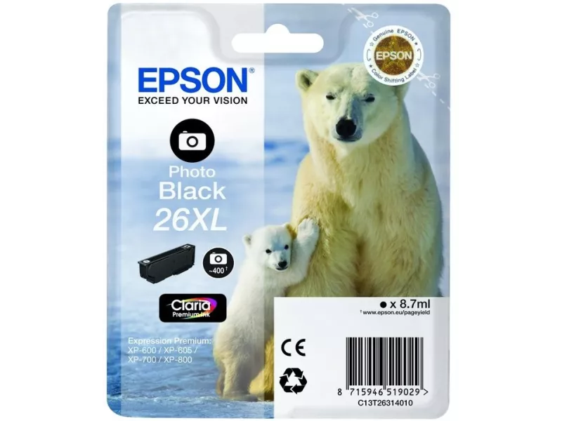 Cartuccia Originale Epson T263140 (Nero Foto 400 pagine)