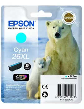 Cartuccia Originale Epson T263240 (Ciano 700 pagine)