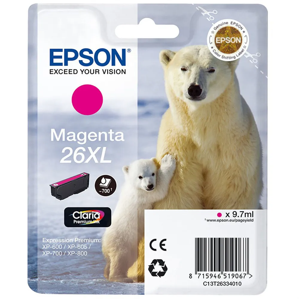 Cartuccia Originale Epson T263340 (Magenta 700 pagine)