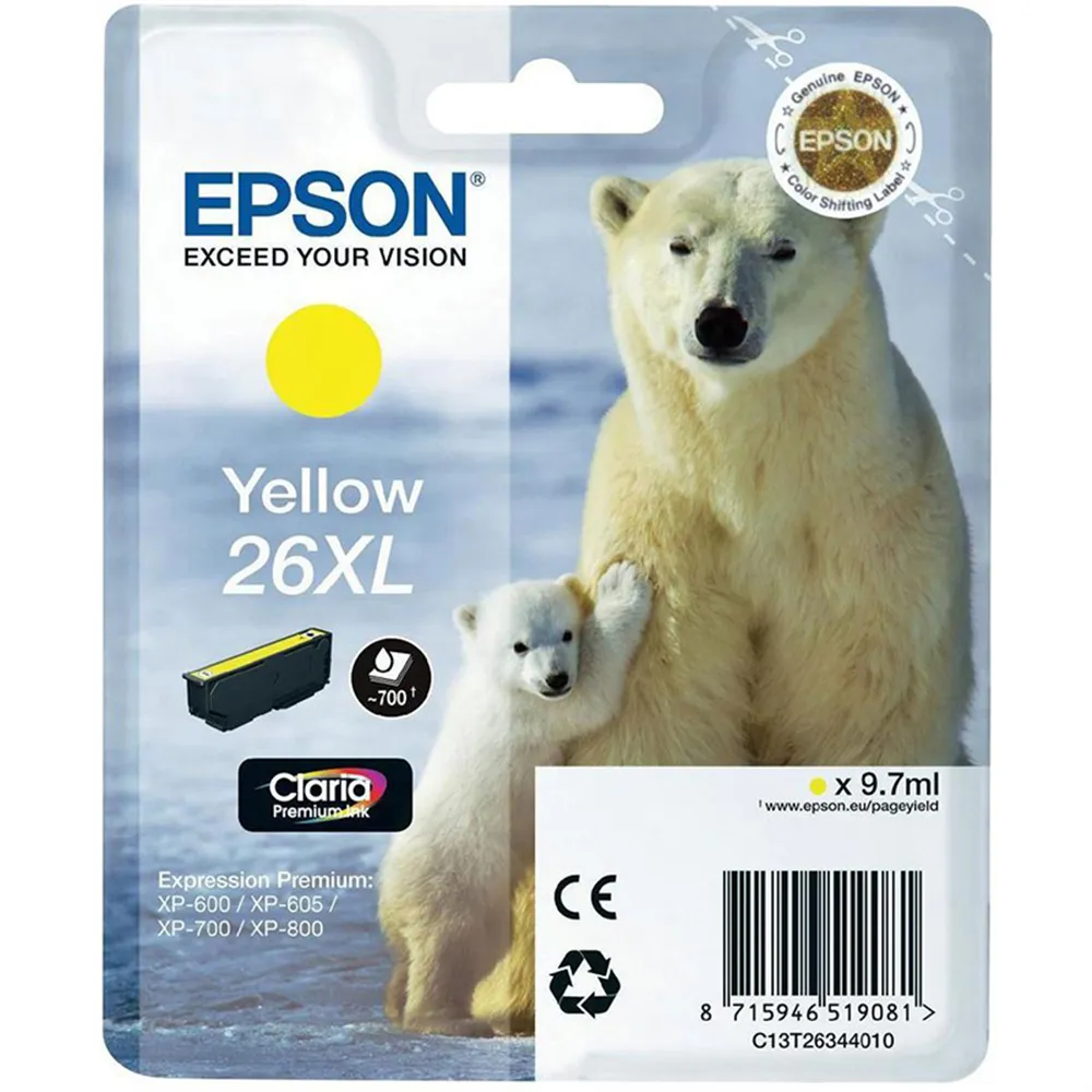 Cartuccia Originale Epson T263440 (Giallo 700 pagine)