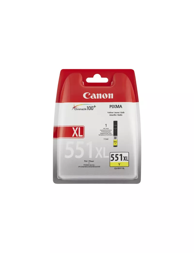 Cartuccia Originale Canon CLI-551Y XL 6446B001 (Giallo 685 pagine)