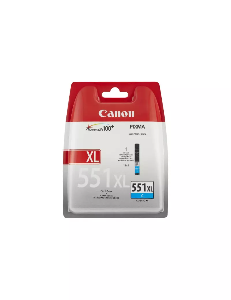 Cartuccia Originale Canon CLI-551C XL 6444B001 (Ciano 665 pagine)