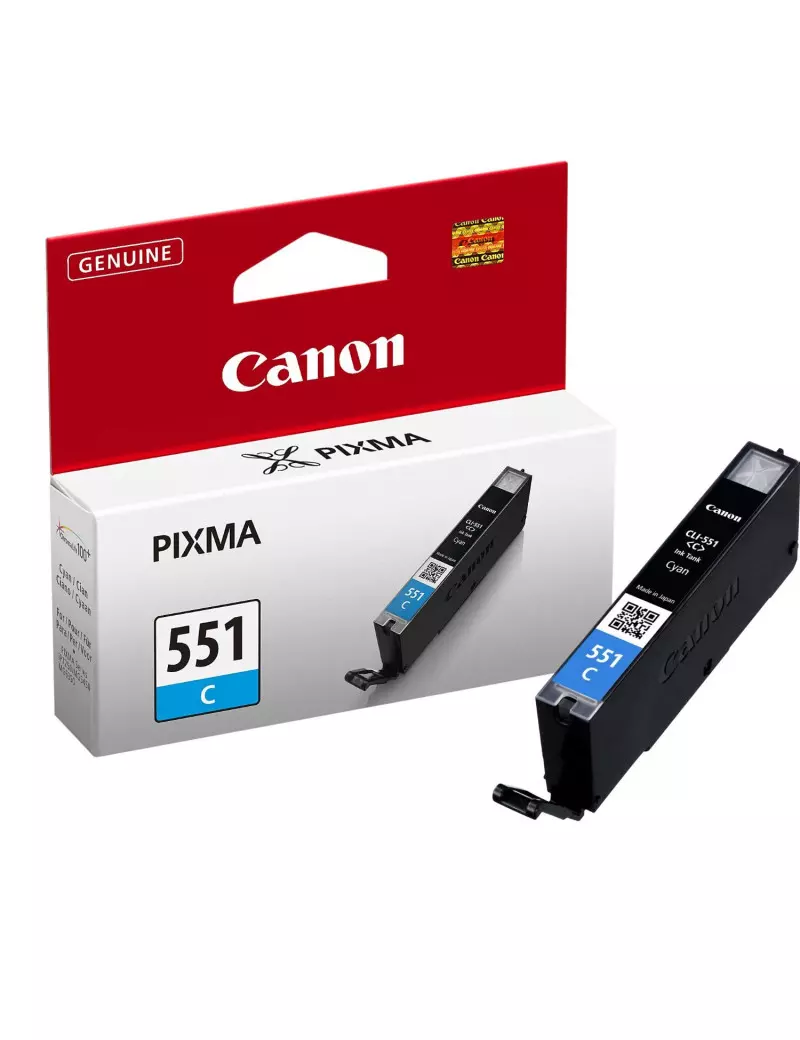 Cartuccia Originale Canon CLI-551C 6509B001 (Ciano 304 pagine)