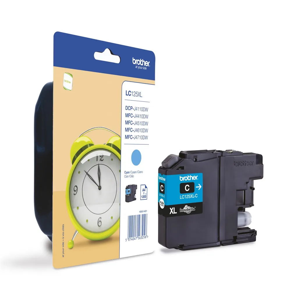 Cartuccia Originale Brother LC-125XLC LC125XLC (Ciano 1200 pagine)