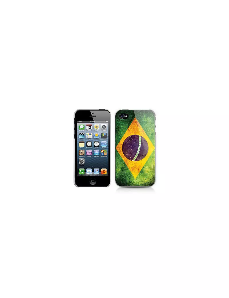 Cover Bandiera Brasile per iPhone 5 5S