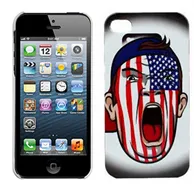 Cover Bandiera U.S.A. Face per iPhone 5 5S