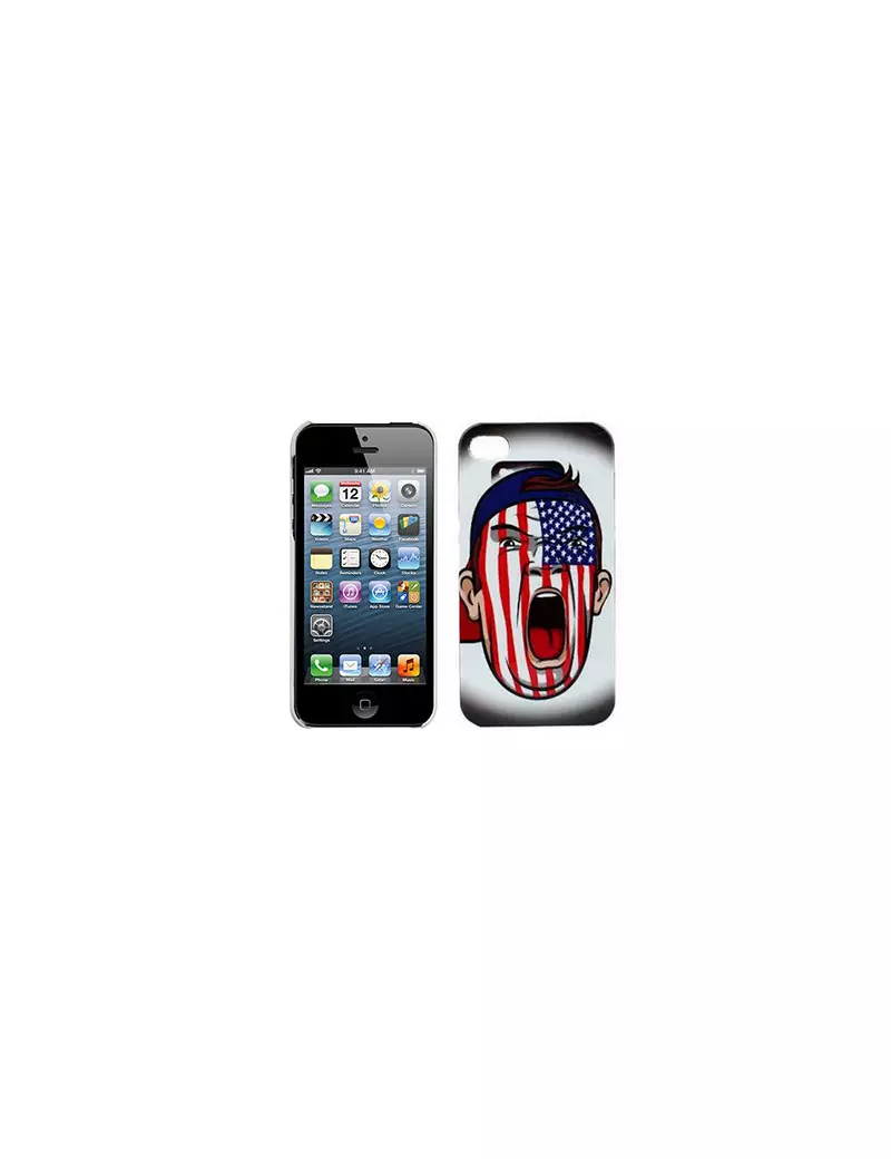 Cover Bandiera U.S.A. Face per iPhone 5 5S