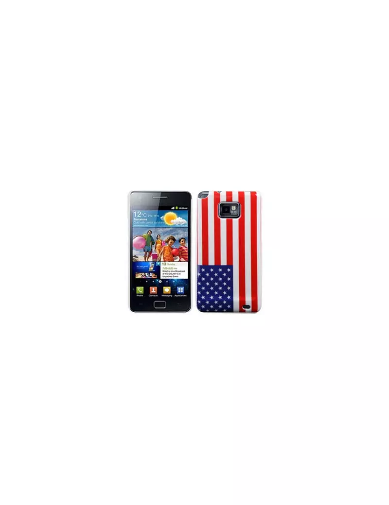 Cover Bandiera U.S.A. Used per Samsung Galaxy S2