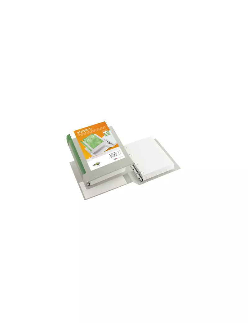 Raccoglitore Personalizzabile Stelvio TI Sei Rota - A3 Verticale - 4 Anelli a D Ø25 mm (Bianco) Raccoglitore Personalizzabile Stelvio TI Sei Rota - A3 Verticale - 4 Anelli a D Ø25 mm (Bianco)
