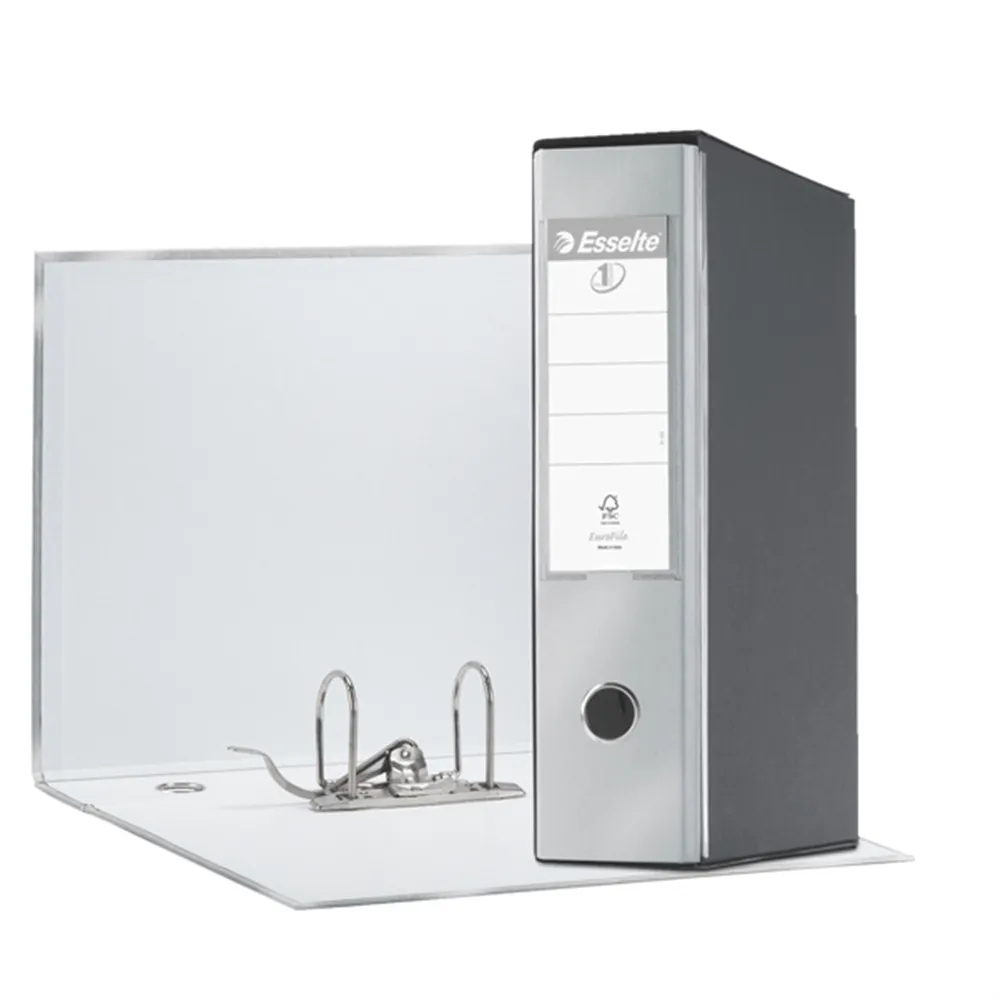 Registratore Eurofile Esselte - Protocollo - Dorso 8 - 23x33 cm - 390755970 (Grigio Metallizzato)