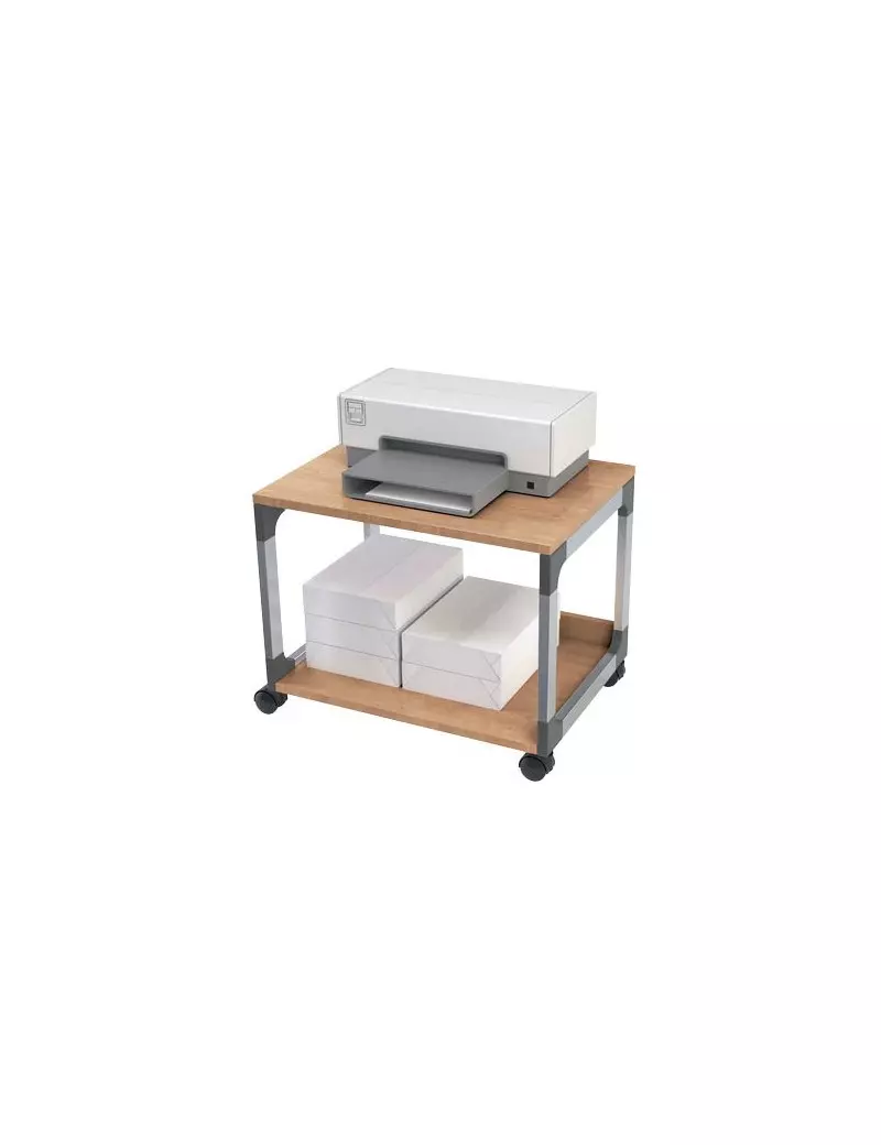 Carrello Portastampante Durable - 60x43,2x47,7 cm - 3710-124 (Argento e Faggio) Carrello Portastampante Durable - 60x43,2x47,7 cm - 3710-124 (Argento e Faggio)