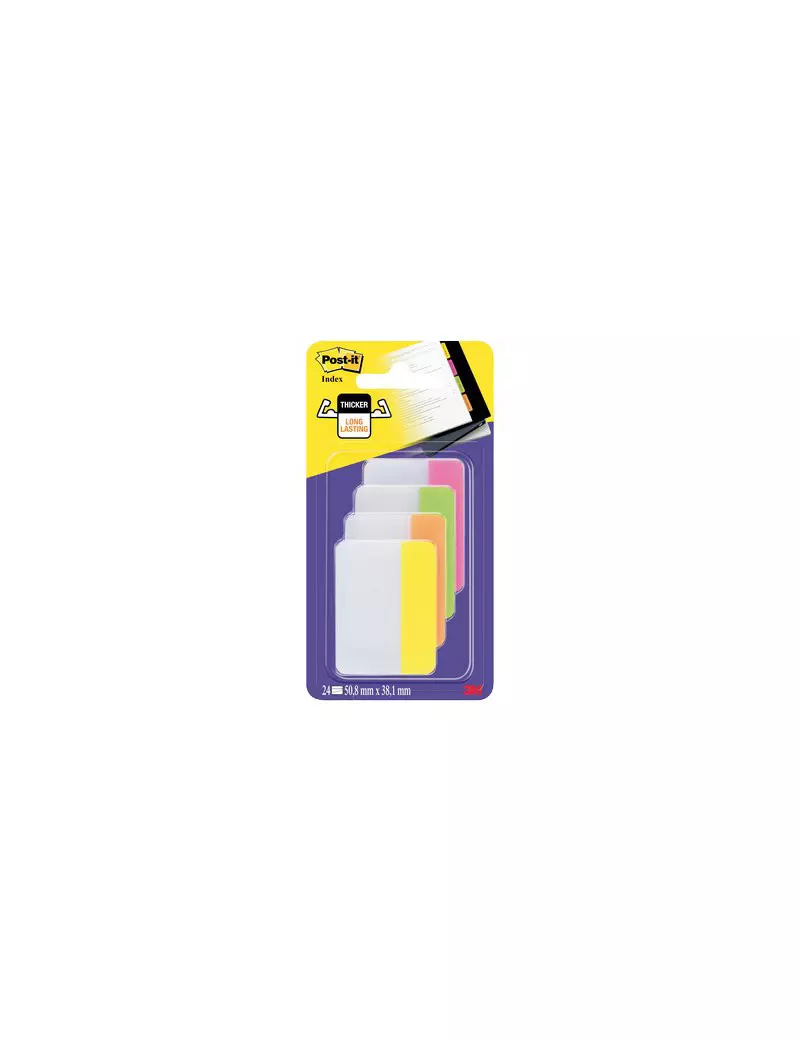 Segnapagina Post-it Index Strong 686 3M - 50,8x38,1 mm - 23773 (Assortiti Conf. 24)