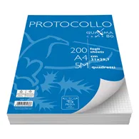 Fogli Protocollo Pigna - Quadretti 5 mm senza Margini - 80 g - 02156215M (Conf. 200)