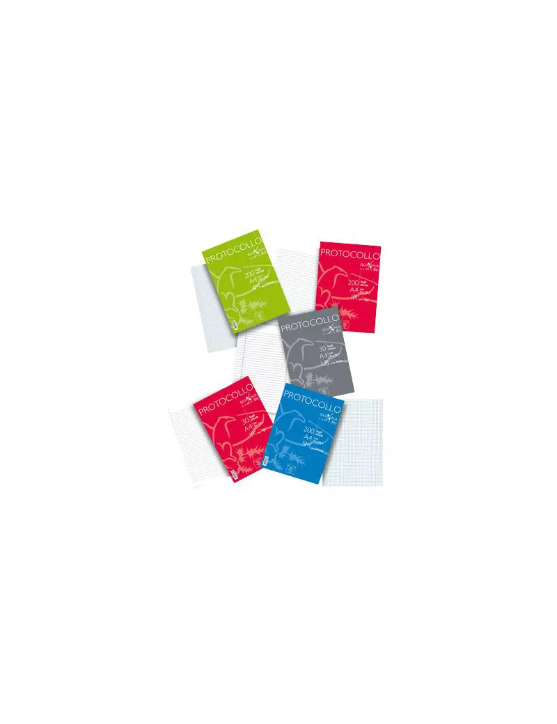 Fogli Protocollo Pigna - Quadretti 5 mm senza Margini - 80 g - 02156215M (Conf. 200) Fogli Protocollo Pigna - Quadretti 5 mm senza Margini - 80 g - 02156215M (Conf. 200)