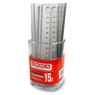 Barattolo Righelli in Alluminio Arda - 15 cm - 17915BAR (Alluminio Anodizzato Conf. 15)