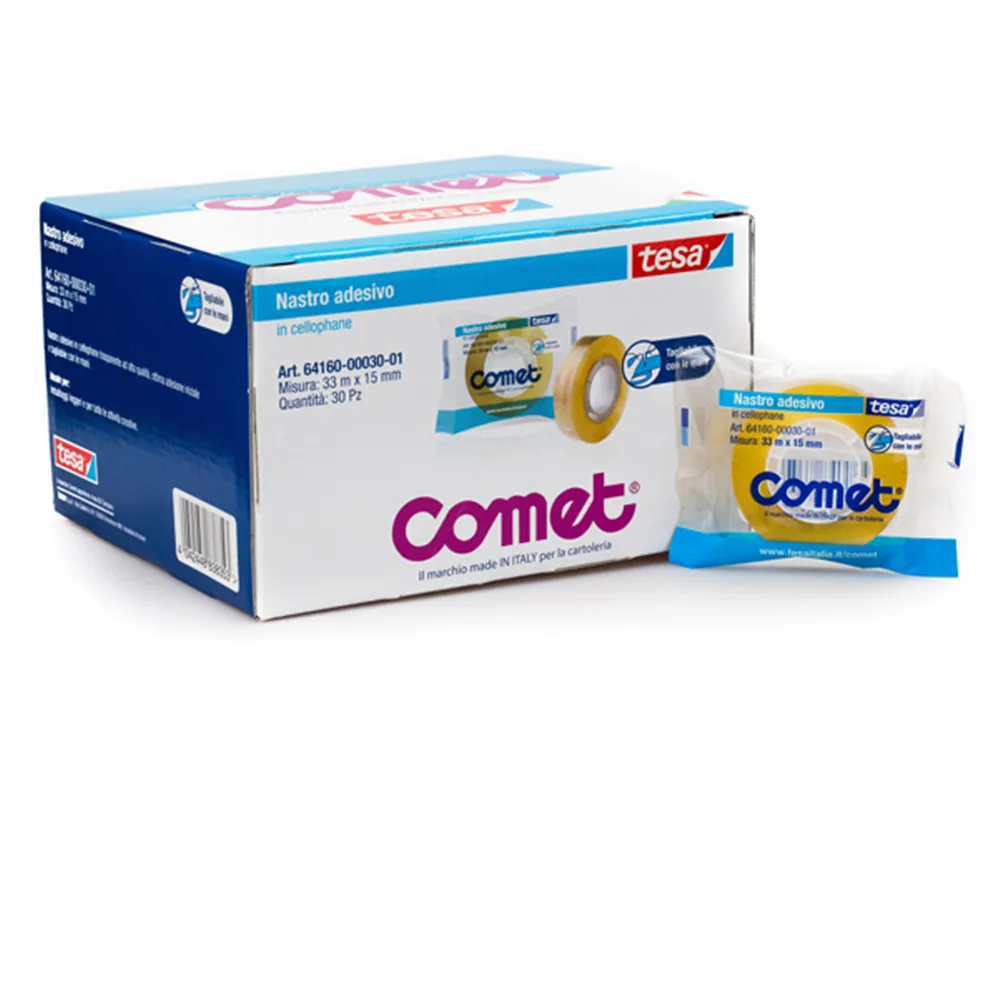 Cellophane Comet - Confezione a Caramella - 15 mm x 33 m - 64160-00022-02 (Trasparente Conf. 30)