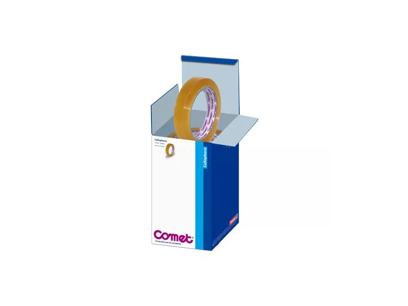 Cellophane Comet - Confezione Office Box - 15 mm x 66 m - 64160-00032-02 (Trasparente Conf. 10) Cellophane Comet - Confezione Office Box - 15 mm x 66 m - 64160-00032-02 (Trasparente Conf. 10)