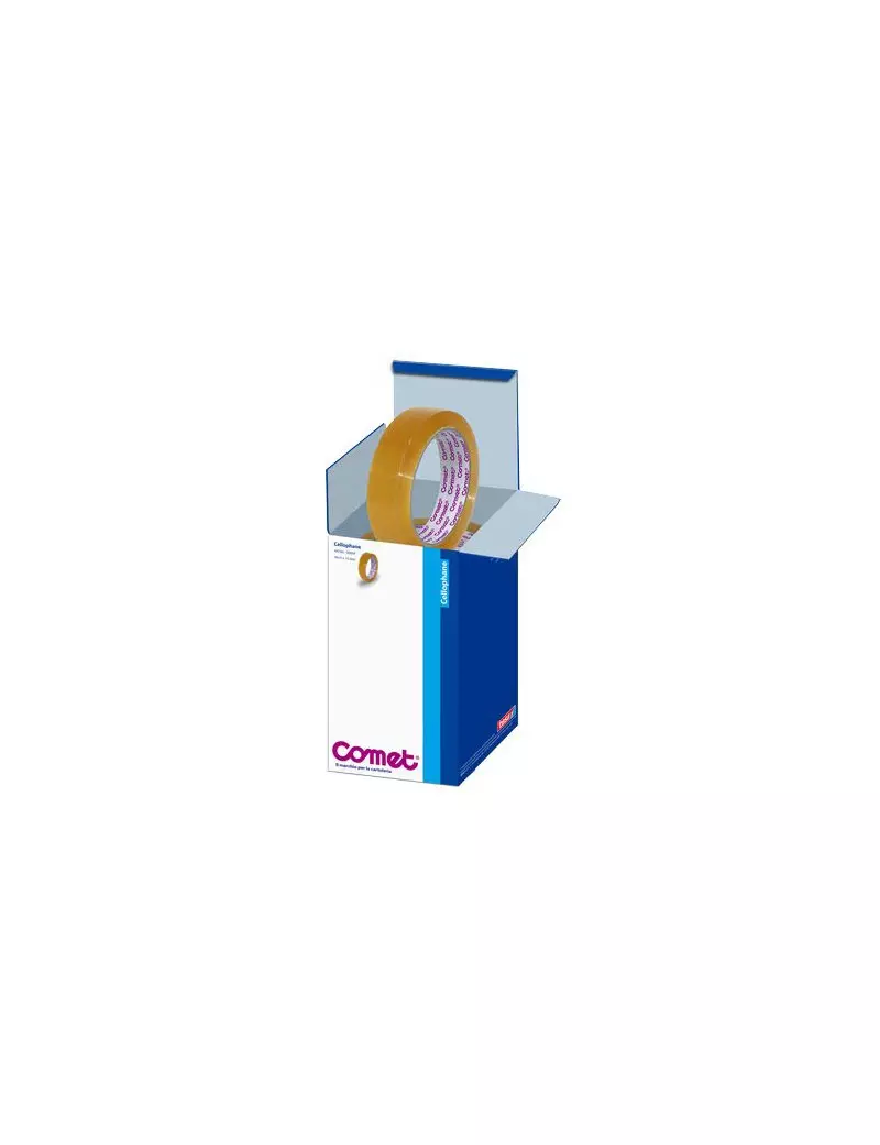 Cellophane Comet - Confezione Office Box - 19 mm x 66 m - 64160-00031-02 (Trasparente Conf. 8) Cellophane Comet - Confezione Office Box - 19 mm x 66 m - 64160-00031-02 (Trasparente Conf. 8)