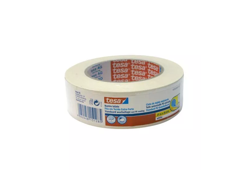 Nastro Telato Colorato Tesa - 38 mm x 25 m - 56359-00001-00 (Bianco) Nastro Telato Colorato Tesa - 38 mm x 25 m - 56359-00001-00 (Bianco)