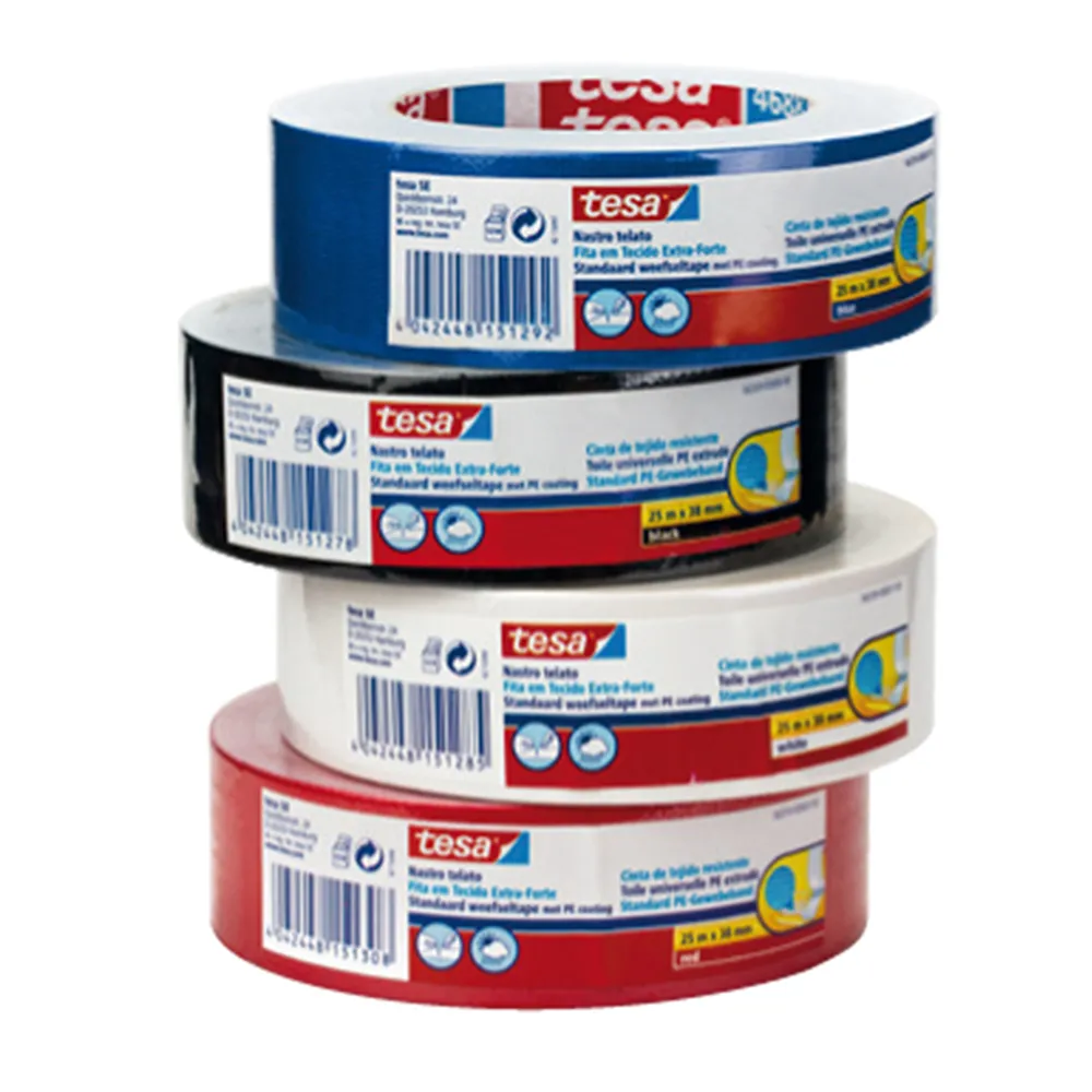 Nastro Telato Colorato Tesa - 38 mm x 25 m - 56359-00000-00 (Nero)
