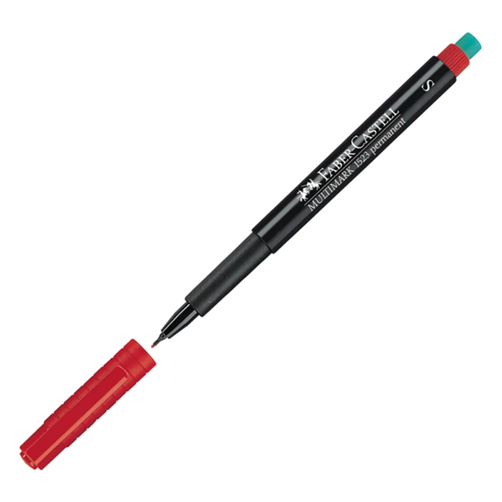 Marcatore Permanente Multimark Faber Castell - 0,4 mm - 152321 (Rosso Conf. 10)