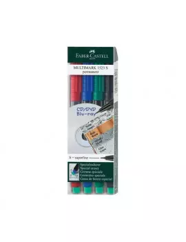 Marcatore Permanente Multimark Faber Castell - 0,4 mm - 152304 (Assortiti Conf. 4)