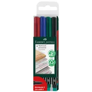 Marcatore Permanente Multimark Faber Castell - 0,4 mm - 152304 (Assortiti Conf. 4)