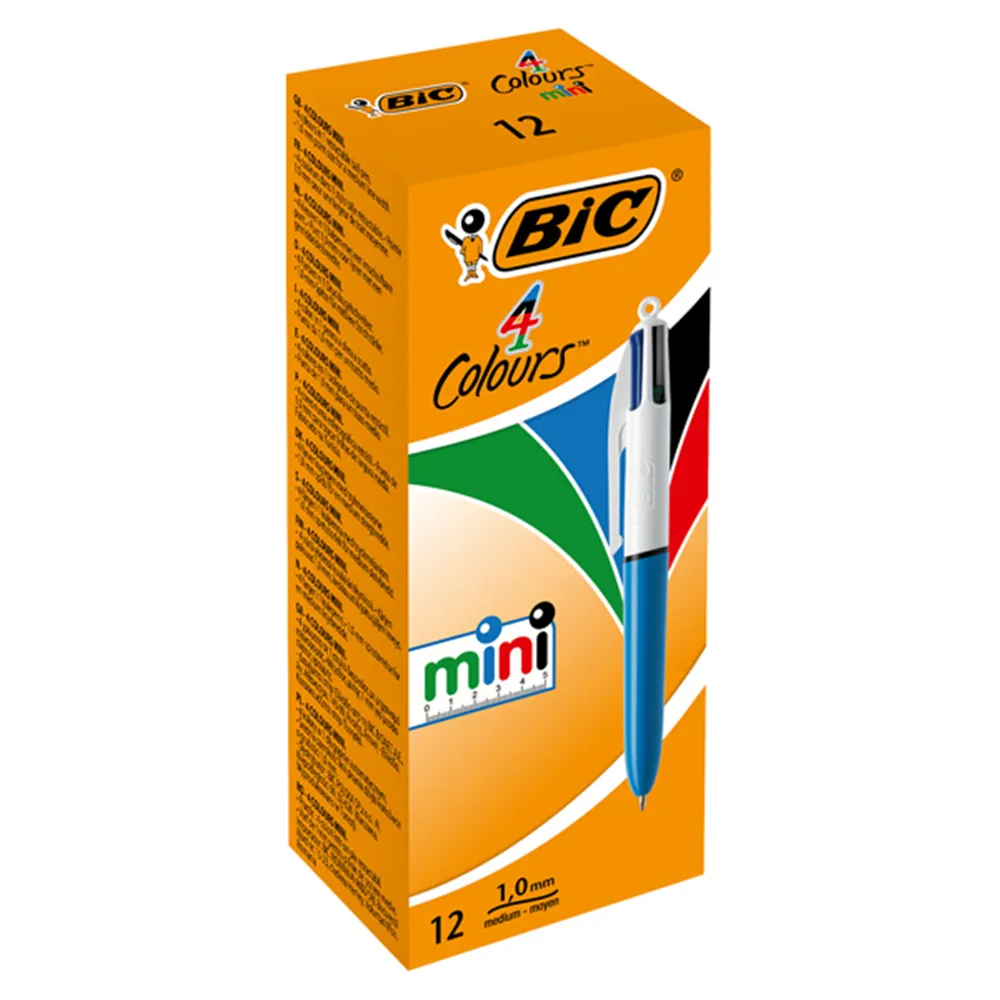 Penna a Sfera a Scatto 4 Colours Bic - 1 mm - 895958 (Blu Nero Rosso e Verde)