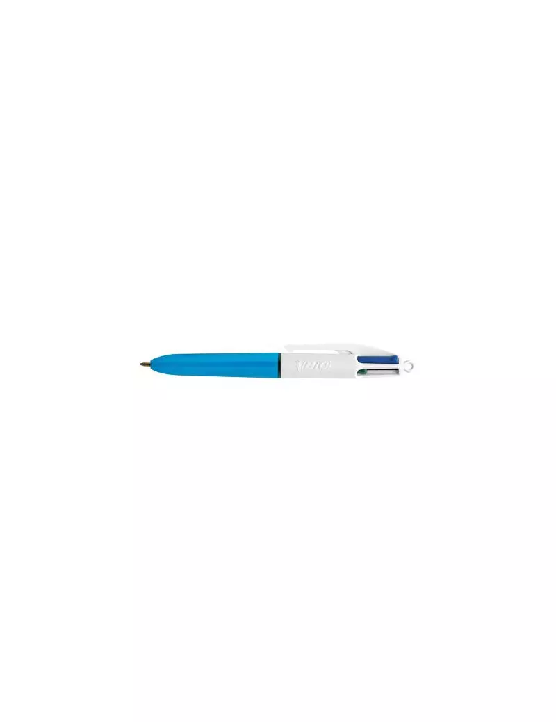 Penna a Sfera a Scatto 4 Colours Bic - 1 mm - 895958 (Blu Nero Rosso e Verde)