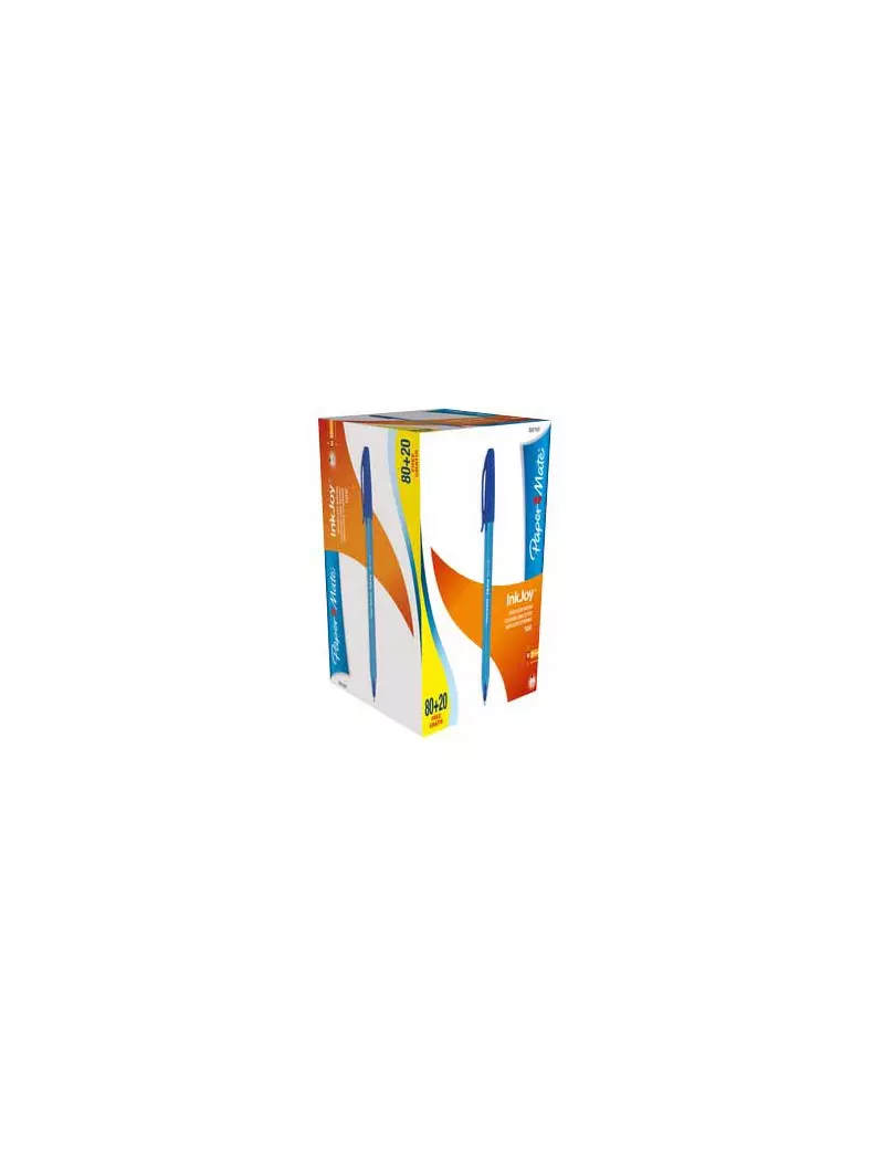 Penna a Sfera InkJoy 100 Paper Mate - 1 mm - S0977420 (Blu Conf. 80+20) Penna a Sfera InkJoy 100 Paper Mate - 1 mm - S0977420 (Blu Conf. 80+20)