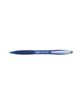 Penna a Sfera a Scatto Atlantis 1.0 Metal Clip Bic - 1 mm - 902132 (Blu Conf. 12)