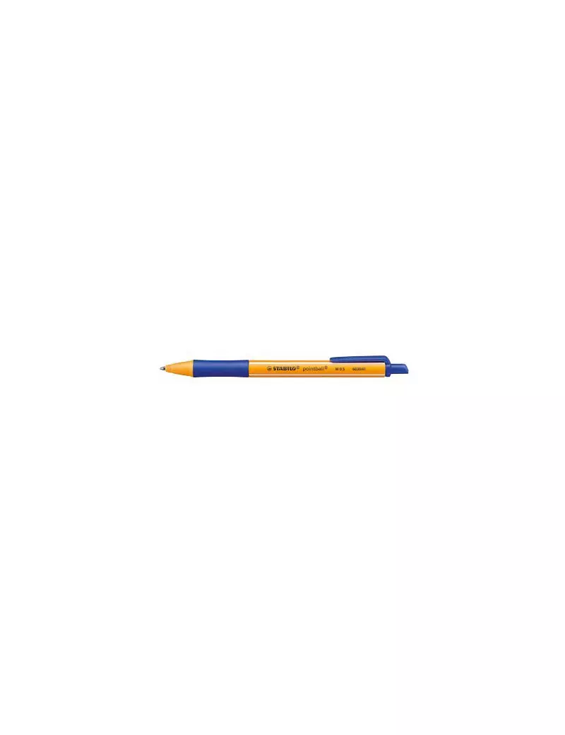Penna a Sfera a Scatto Pointball Stabilo - 1,2 mm - 6030/41 (Blu Conf. 10)