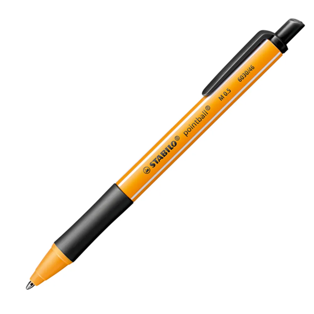 Penna a Sfera a Scatto Pointball Stabilo - 1,2 mm - 6030/46 (Nero Conf. 10)
