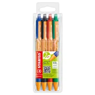 Penna a Sfera a Scatto Pointball Stabilo - 1 mm - 6030/4 (Assortiti Conf. 4)