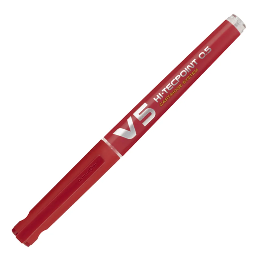 Penna Roller V5 Refillable Pilot - 0,5 mm - 040327 (Rosso)