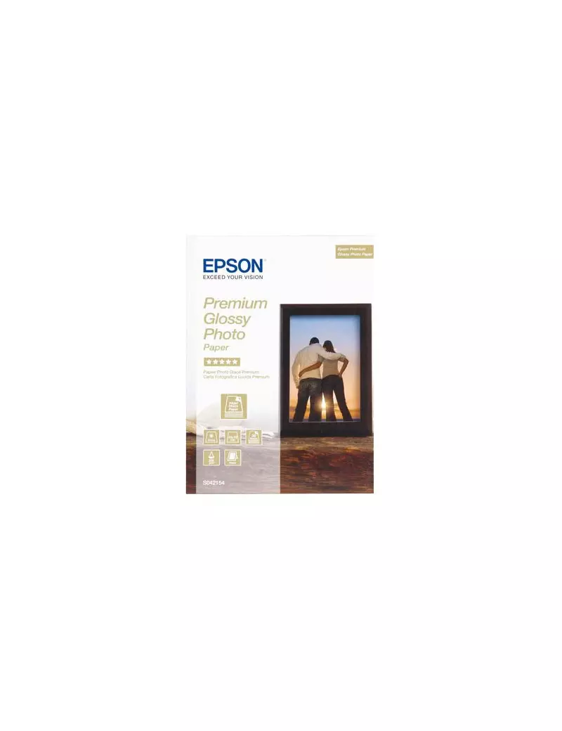 Carta Fotografica Premium Best Epson S042154 - 13x18 cm - Lucida (Conf. 30)