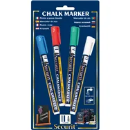 Pennarelli a Gesso Liquido Securit - 1-2 mm - SM100-V4 (Assortiti Conf. 4)