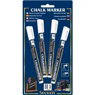 Pennarelli a Gesso Liquido Securit - 1-2 mm - SMA100-V4-WHI (Bianco Conf. 4)