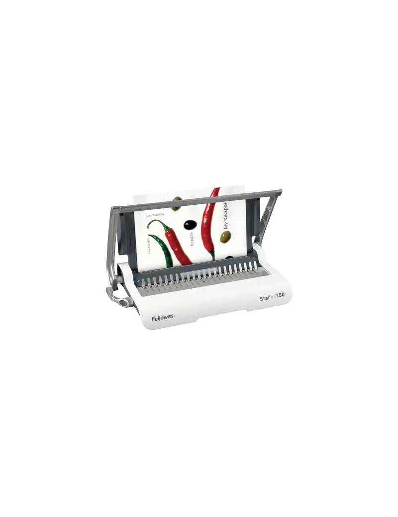 Rilegatrice a Dorsi Plastici Star Plus Fellowes - 150 Fogli - 5627501 (Bianco) Rilegatrice a Dorsi Plastici Star Plus Fellowes - 150 Fogli - 5627501 (Bianco)